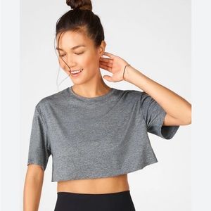 Fabletics crop top xxs gray